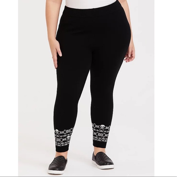 torrid Pants - Torrid Skull Fair Isle Knit Sweater Leggings